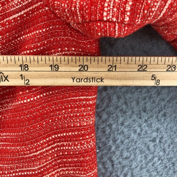 Chicos Blazer Womens 2 US 12 Orange Fringe Zip Up Pockets Office Work Outerwear - Picture 8 of 10